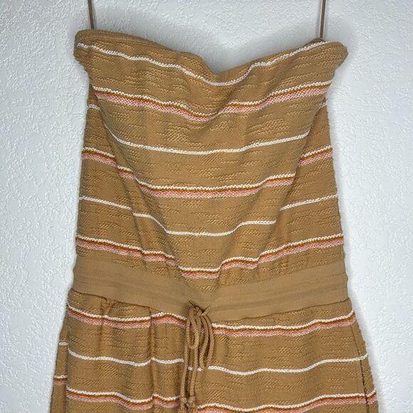 NWT L Space Revolve North Shore Jumpsuit Gold Stripe Strapless Large - Picture 4 of 13